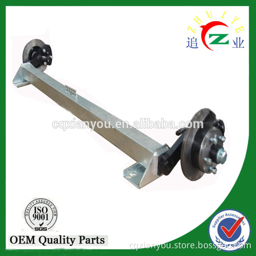 light trailer square beam axle with 10" trailer axle hub